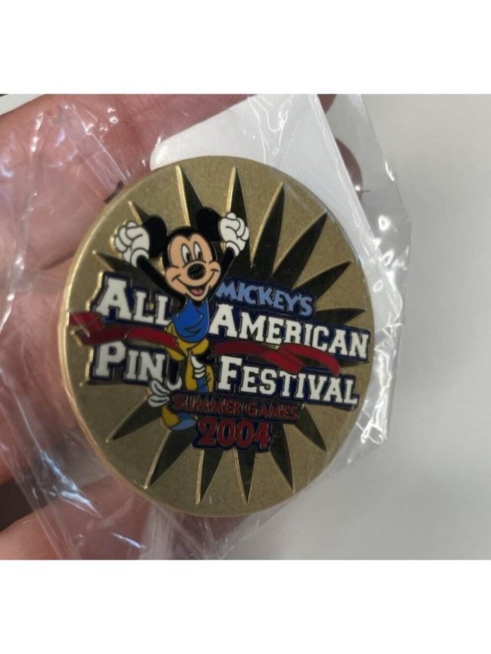 Disney Pin Mickey's All American Pin Festival Summer Games Disneyland 2004